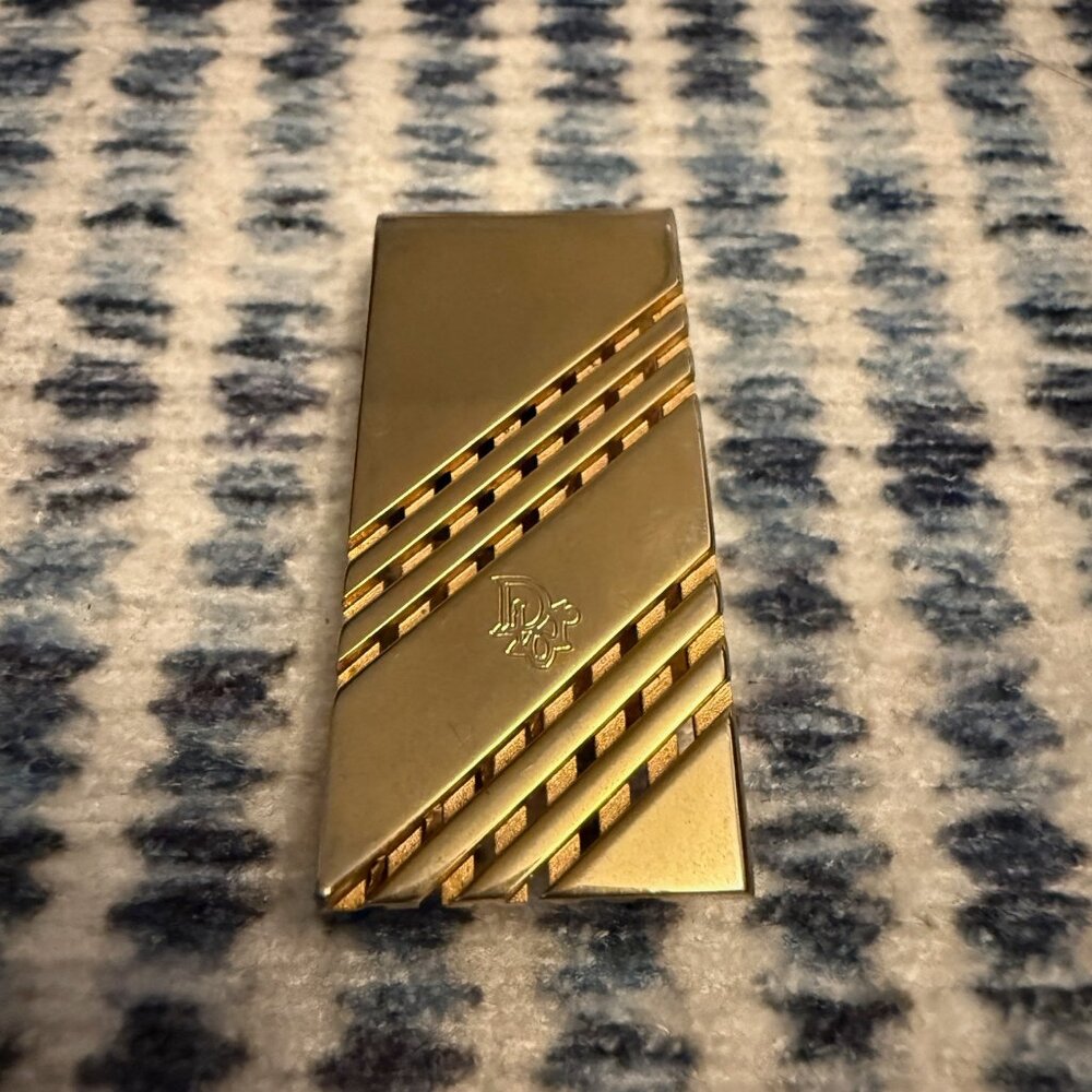 Christian Dior Gold Tone Money Clip | Great Condition | Vintage